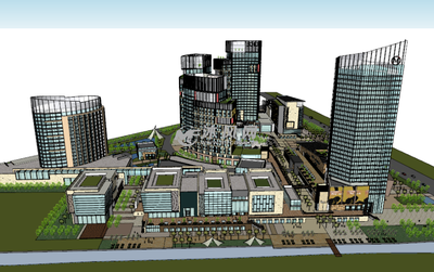 大型商貿(mào)中心項(xiàng)目SU模型